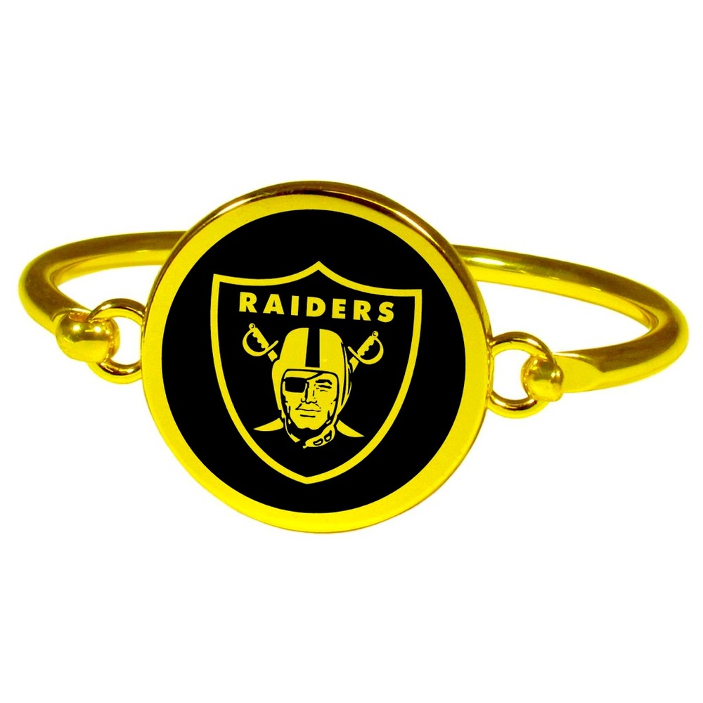 MLas Vegas Raiders Gold Tone Bangle Bracelet